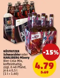 PENNY KÖSTRITZER Schwarzbier oder KARLSBERG Mixery Angebot