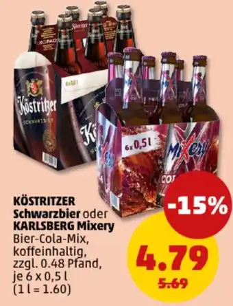 PENNY KÖSTRITZER Schwarzbier oder KARLSBERG Mixery Angebot