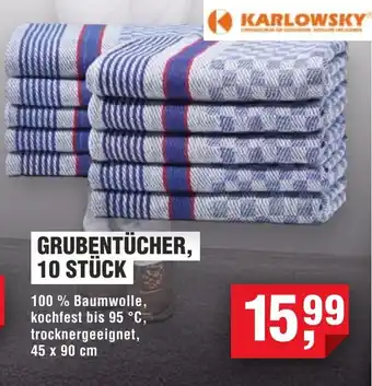 Handelshof KARLOWSKY GRUBENTÜCHER, 10 STÜCK Angebot