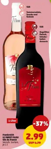 PENNY Frankreich LE SWEET FILOU Vin de France Angebot