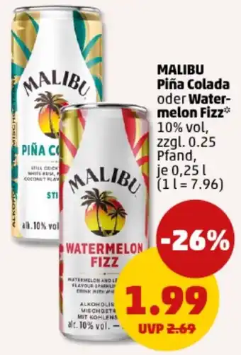 PENNY MALIBU Piña Colada oder Watermelon Fizz Angebot