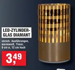 Handelshof LED-ZYLINDER- GLAS DIAMANT Angebot