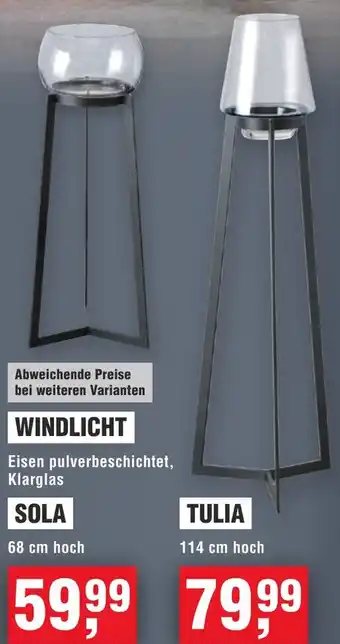 Handelshof WINDLICHT SOLA o. TULIA Angebot