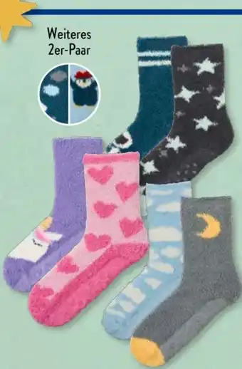 Aldi Süd Lily & Dan Kinder-Antirutschsocken Glow in the Dark 2 Paar Angebot