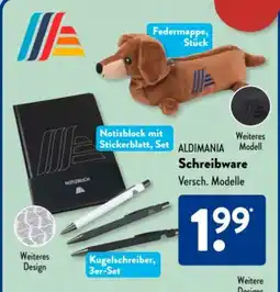 Aldi Süd Aldi Mania Schreibwaren Angebot