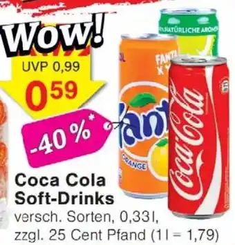 Wiglo Wunderland Coca Cola Soft-Drinks Angebot