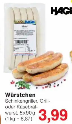 Wiglo Wunderland HAGE Würstchen Angebot