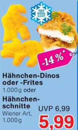 Wiglo Wunderland Hähnchen-Dinos oder -Frites oder Hähnchen- schnitte Angebot