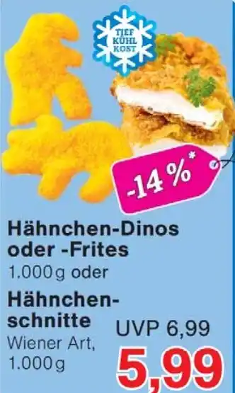 Wiglo Wunderland Hähnchen-Dinos oder -Frites oder Hähnchen- schnitte Angebot