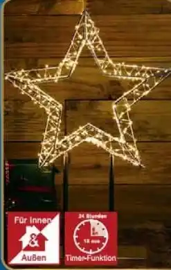 Wiglo Wunderland Weihnachtsstern auf Ständer Angebot