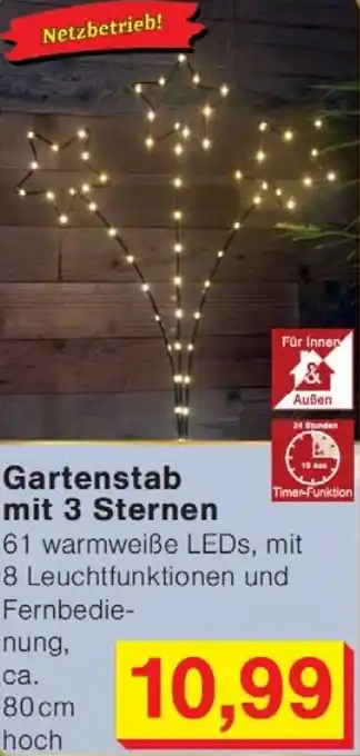 Wiglo Wunderland Gartenstab mit 3 Sternen Angebot