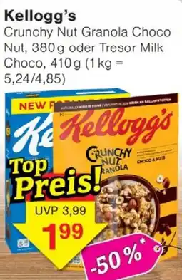 Wiglo Wunderland Kellogg's Crunchy Nut Granola Choco Nut oder Tresor Milk Choco Angebot