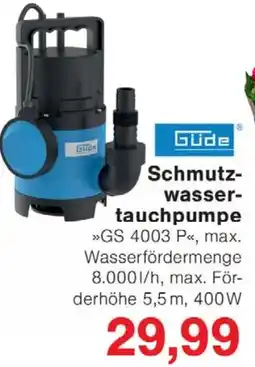 Wiglo Wunderland Güde Schmutz- wasser- tauchpumpe Angebot