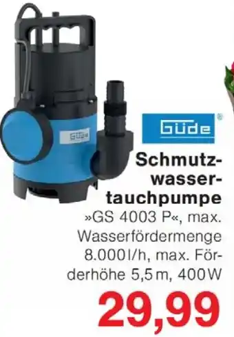Wiglo Wunderland Güde Schmutz- wasser- tauchpumpe Angebot