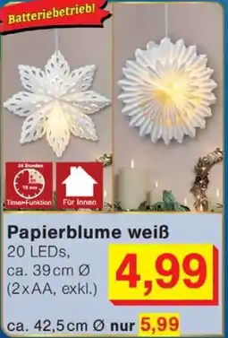 Wiglo Wunderland Papierblume weiß Angebot
