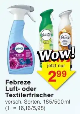 Wiglo Wunderland Febreze Luft- oder Textilerfrischer Angebot