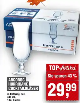 Handelshof ARCOROC HURRICANE COCKTAILGLÄSER Angebot