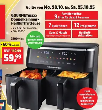 Thomas Philipps GOURMETMaxx Doppelkammer- Heißluftfritteuse Angebot