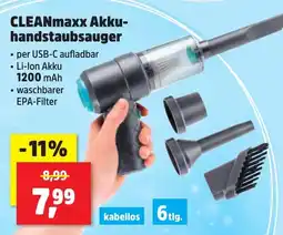 Thomas Philipps CLEANmaxx Akku- handstaubsauger Angebot