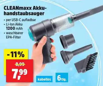 Thomas Philipps CLEANmaxx Akku- handstaubsauger Angebot