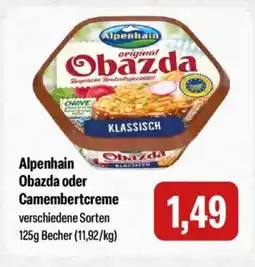 Feneberg Alpenhain Obazda oder Camembertcreme Angebot