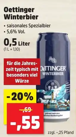 Thomas Philipps Oettinger Winterbier Angebot