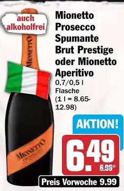 AEZ Mionetto Prosecco Spumante Brut Prestige oder Mionetto Aperitivo Angebot