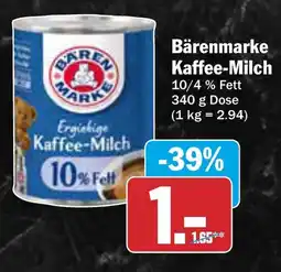 AEZ Bärenmarke Kaffee-Milch Angebot