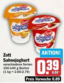 AEZ Zott Sahnejoghurt Angebot