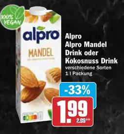 AEZ Alpro Mandel Drink oder Kokosnuss Drink Angebot