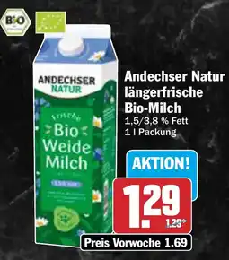 AEZ Andechser Natur längerfrische Bio-Milch Angebot