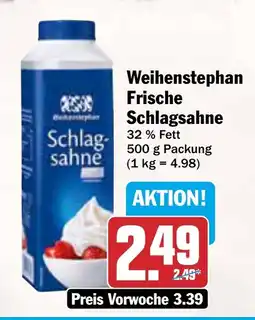 AEZ Weihenstephan Frische Schlagsahne Angebot