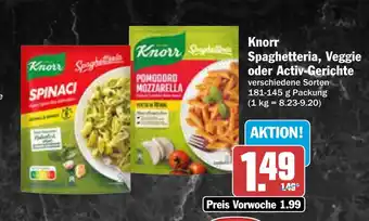 AEZ Knorr Spaghetteria, Veggie oder Activ-Gerichte Angebot