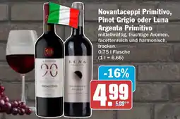AEZ Novantaceppi Primitivo, Pinot Grigio oder Luna Argenta Primitivo Angebot