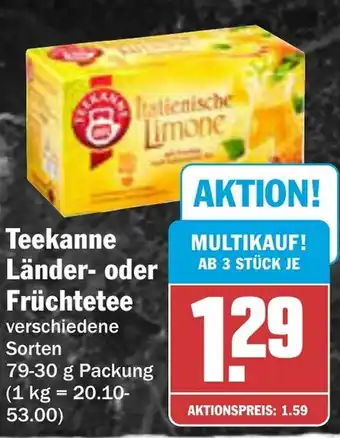 AEZ Teekanne Länder- oder Früchtetee Angebot