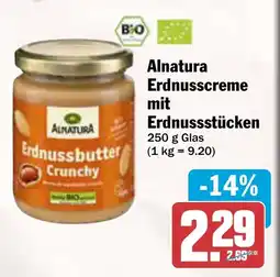 AEZ Alnatura Erdnusscreme mit Erdnussstücken Angebot