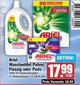 AEZ Ariel Waschmittel Pulver, Flüssig oder Pods Angebot