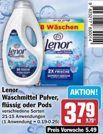 AEZ Lenor Waschmittel Pulver, flüssig oder Pods Angebot
