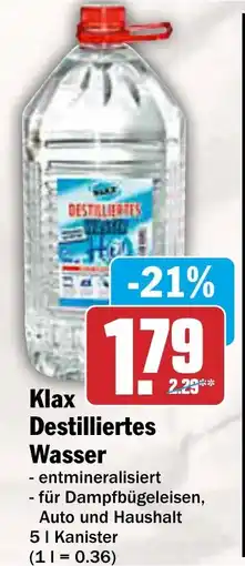 AEZ Klax Destilliertes Wasser Angebot