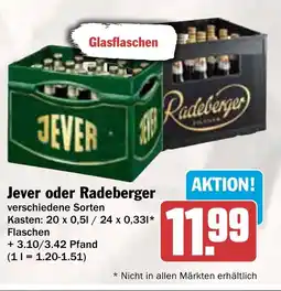 AEZ Jever oder Radeberger Angebot