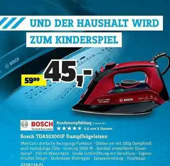 Conrad Bosch Tda503001p Dampfbügeleisen Angebot