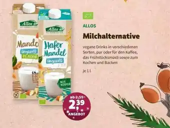 Denns BioMarkt Allos Milchalternative Angebot