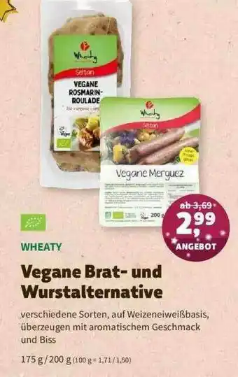 Denns BioMarkt Wheaty Vegane Brat- Und Wurstalternative Angebot