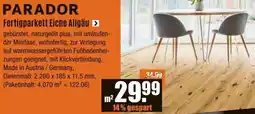 V Baumarkt PARADOR Fertigparkett Eiche Allgäu Angebot