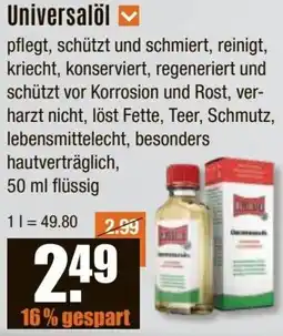 V Baumarkt BALLISTOL Universalöl Angebot