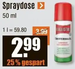 V Baumarkt BALLISTOL Spraydose Angebot