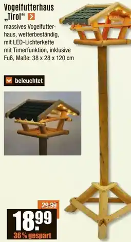 V Baumarkt Vogelfutterhaus Tirol Angebot