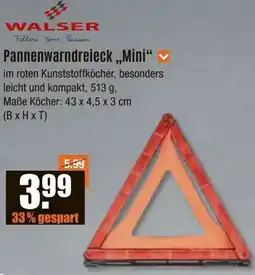V Baumarkt WALSER Pannenwarndreieck ,,Mini" Angebot