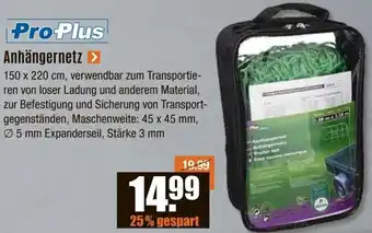V Baumarkt Pro-Plus Anhängernetz Angebot