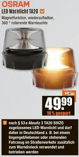 V Baumarkt OSRAM LED Warnlicht TA20 Angebot